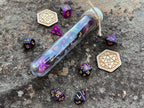DnD 7 Polyhedral Dice Set in Potion Flask "Eternal Space" Collection