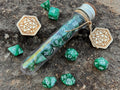 DnD 7 Polyhedral Dice Set in Potion Flask "Steven's Gems" Collection