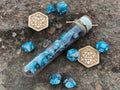 DnD 7 Polyhedral Dice Set in Potion Flask "Powers of Earth" Collection