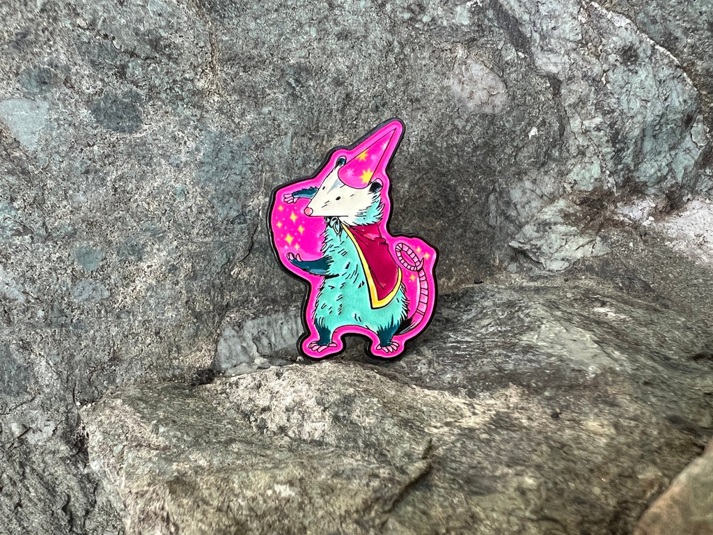 Wizard Possum DnD Enamel Pin