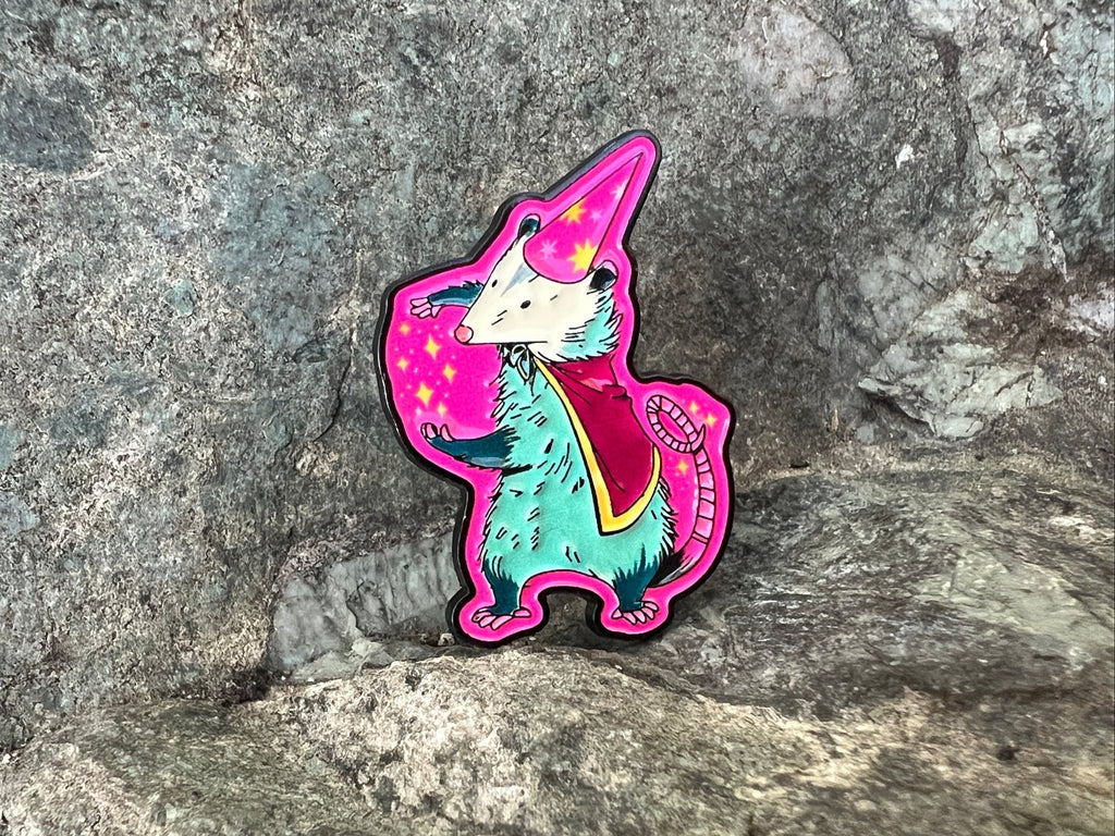 Wizard Possum DnD Enamel Pin