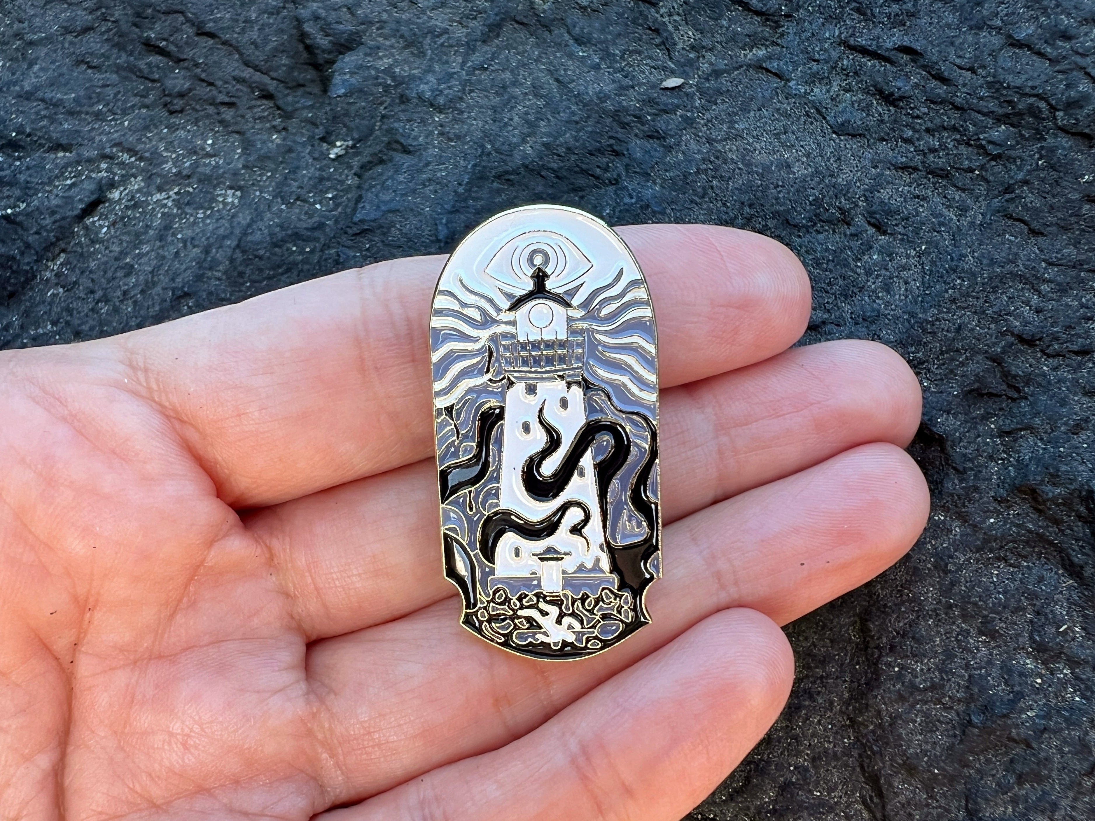 Kraken Lighthouse DnD Enamel Pin