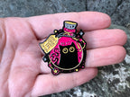 Black Cat Potion “Don't Open Evil Inside" DnD Enamel Pin
