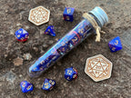DnD 7 Polyhedral Dice Set in Potion Flask "Space Vision" Collection