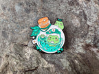 Lily Pad Frog Flask DnD Enamel Pin