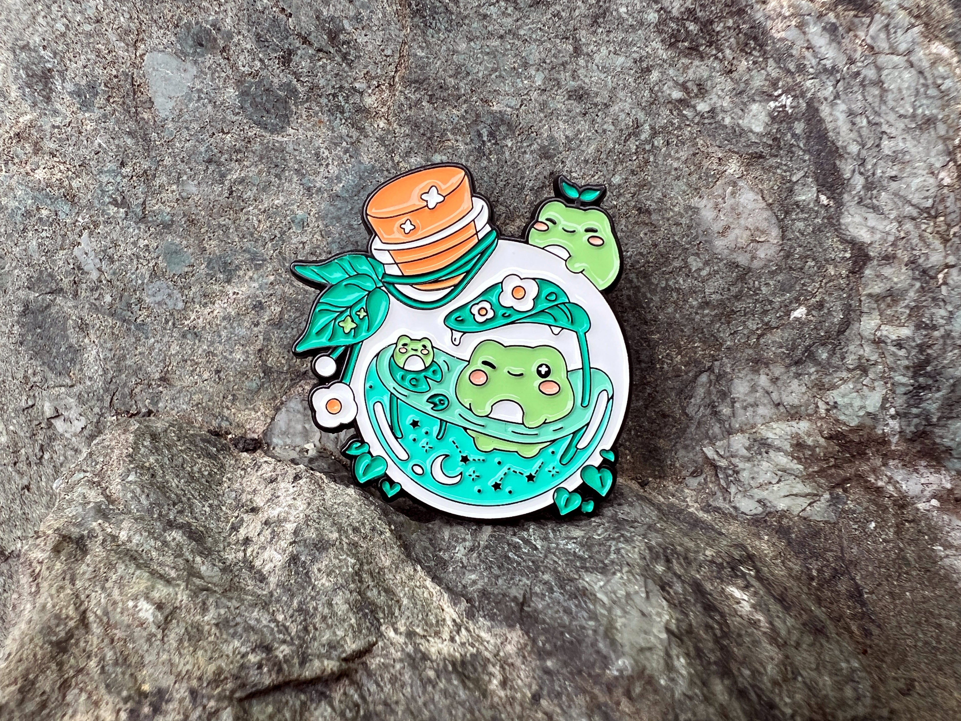 Froggy Flasks DnD Enamel Pins