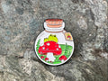 Mushroom Frog Flask DnD Enamel Pin