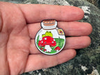Mushroom Frog Flask DnD Enamel Pin