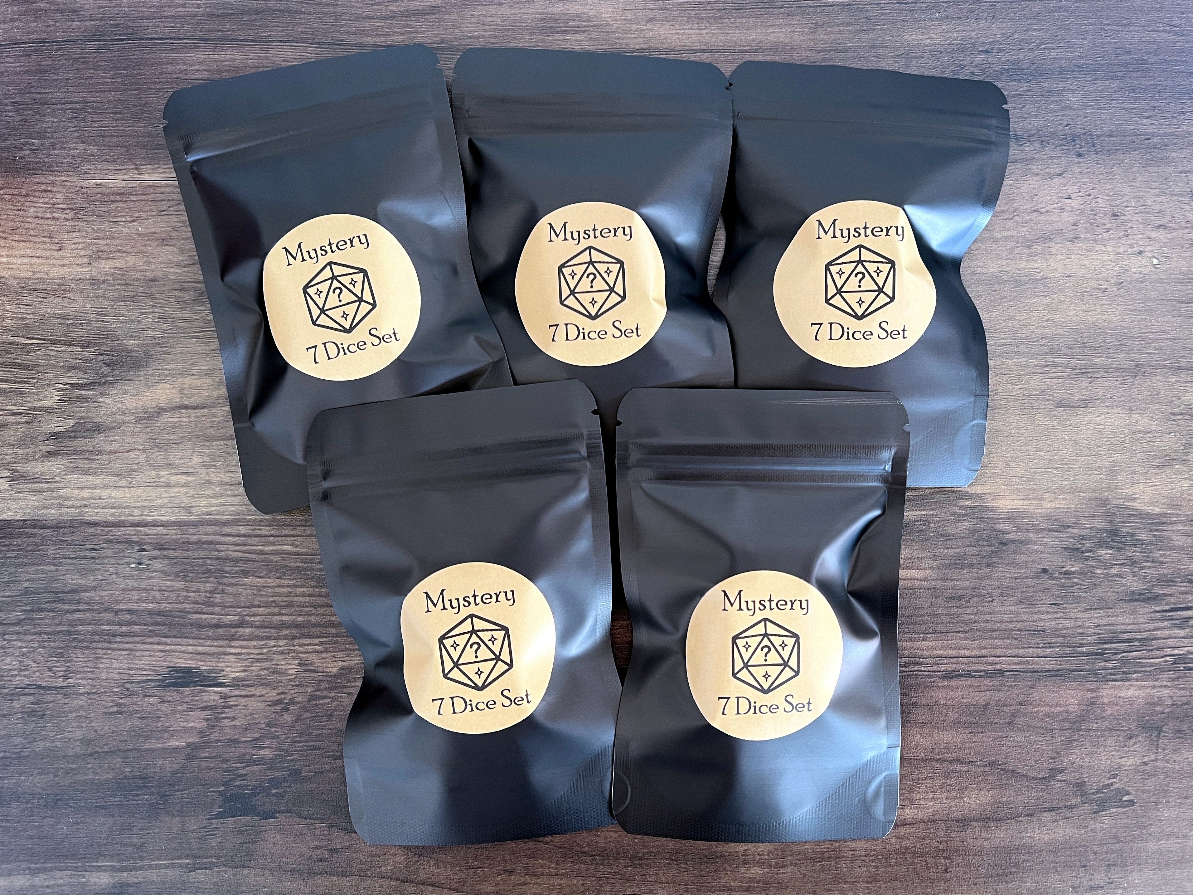 x5 Mystery DnD 7 Polyhedral Dice Sets