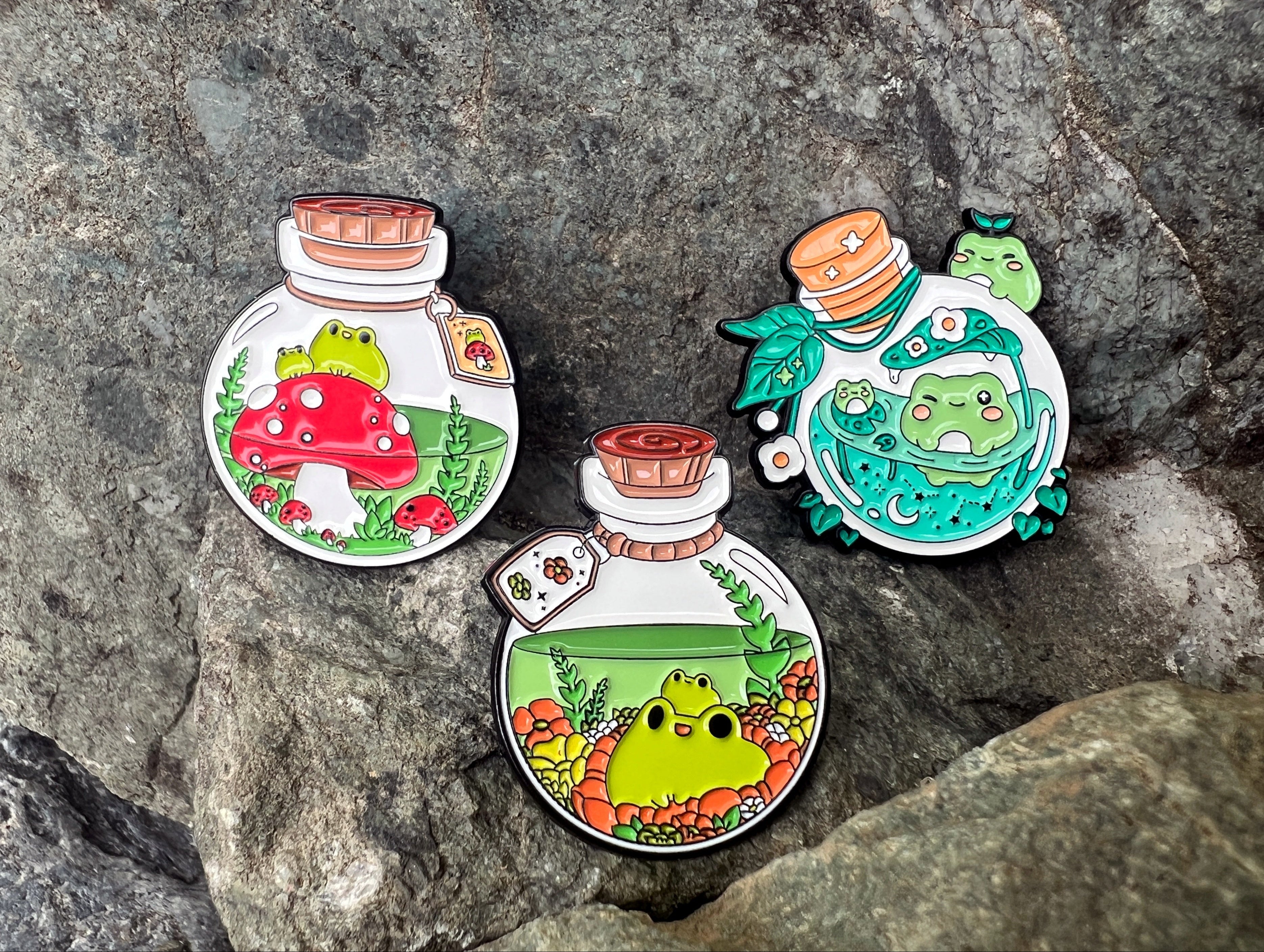 Froggy Flasks DnD Enamel Pins