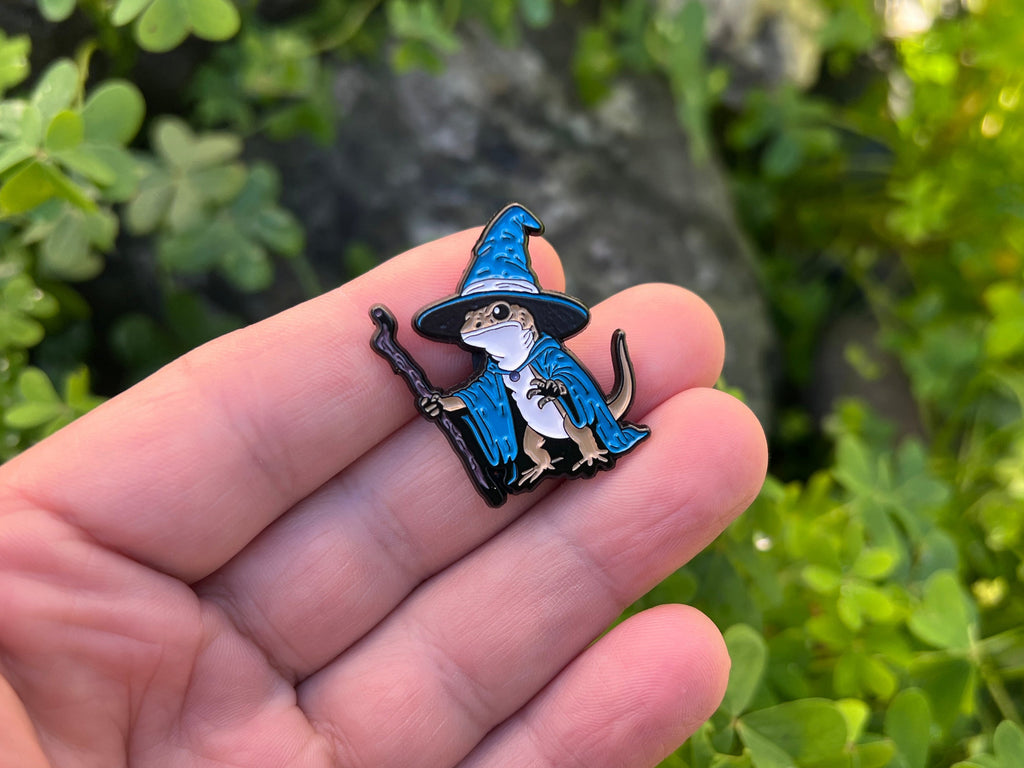 Lizard Wizard Enamel Pin
