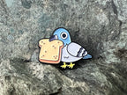 Pigeon with Bread DnD Enamel Pin