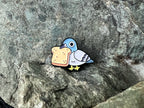 Pigeon with Bread DnD Enamel Pin