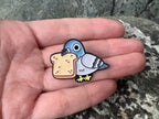 Pigeon with Bread DnD Enamel Pin