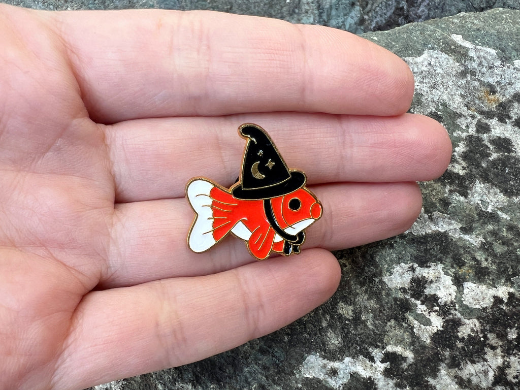 Wizard Goldfish "Fishard" DnD Enamel Pin