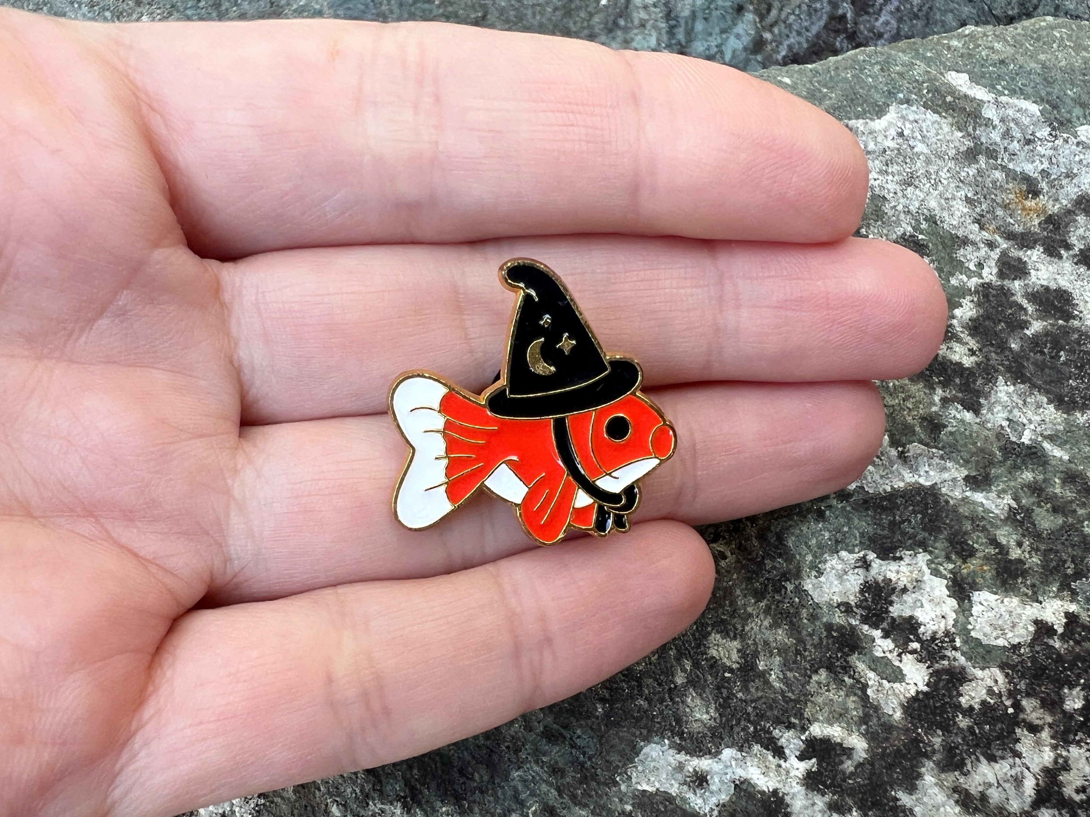 Wizard Goldfish "Fishard" DnD Enamel Pin