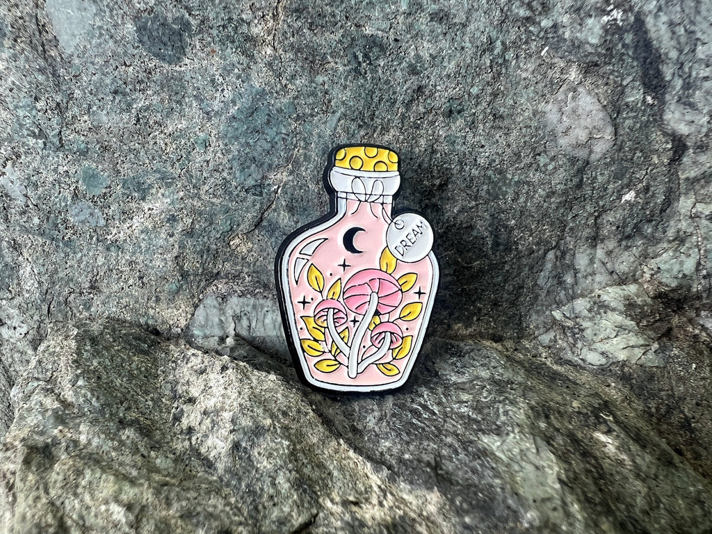 Magic Mushroom Bottles DnD Enamel Pins