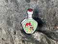 Magic Mushroom "Drink Up" Bottle DnD Enamel Pin