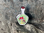 Magic Mushroom "Drink Up" Bottle DnD Enamel Pin