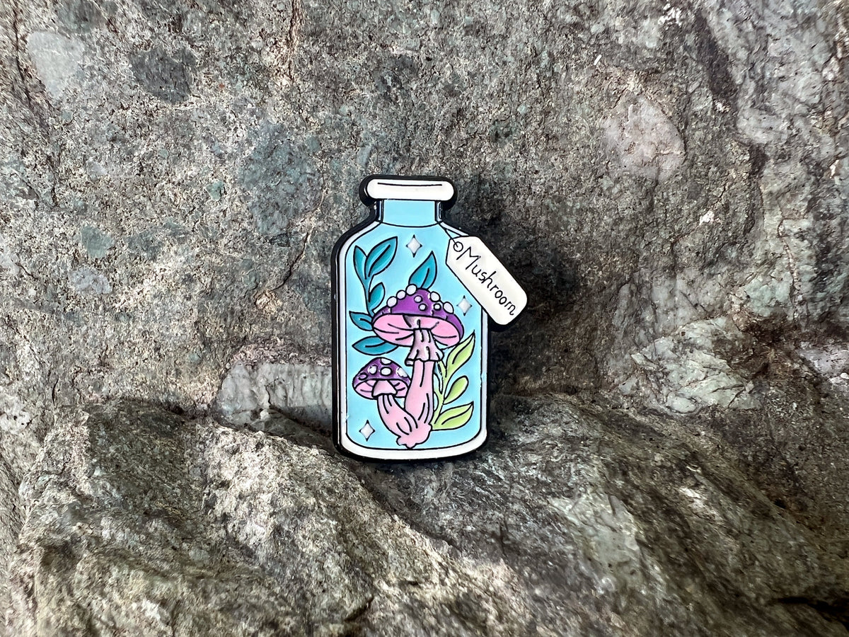 Magic Mushroom Bottles DnD Enamel Pins