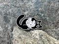 Black Cat D20 Dice DnD Enamel Pin