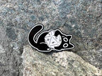 Black Cat D20 Dice DnD Enamel Pin