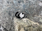 Black Cat D20 Dice DnD Enamel Pin