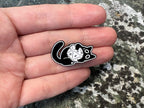 Black Cat D20 Dice DnD Enamel Pin