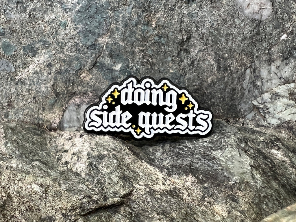 Doing Side Quests DnD Enamel Pin