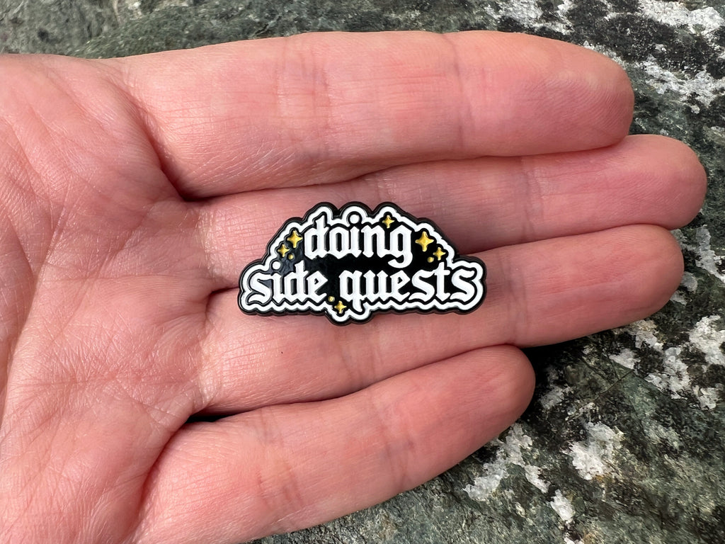 Doing Side Quests DnD Enamel Pin