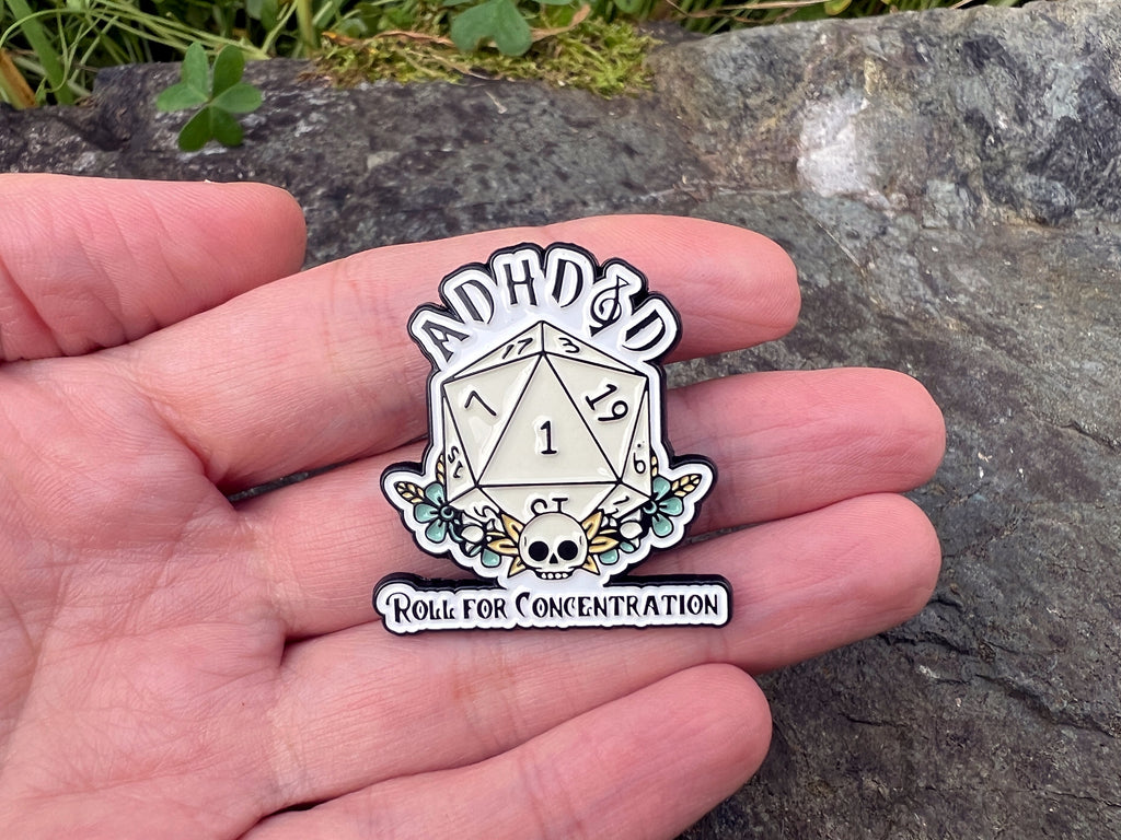 ADHD&D - Roll for Concentration DnD Enamel Pin
