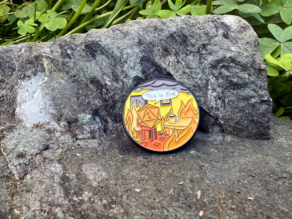 This is Fine Natural 1 Dice DnD Enamel Pin