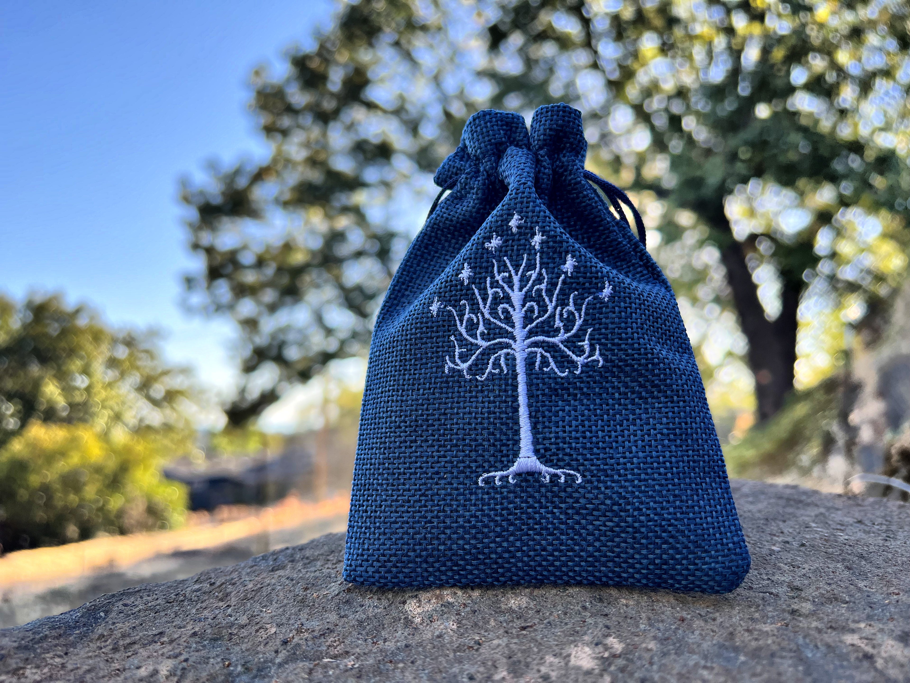 Tree of Gondor Embroidered DnD Dice Bag