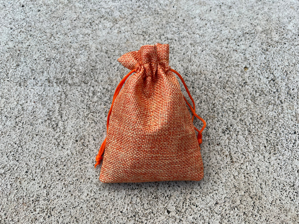Large burlap dice bag