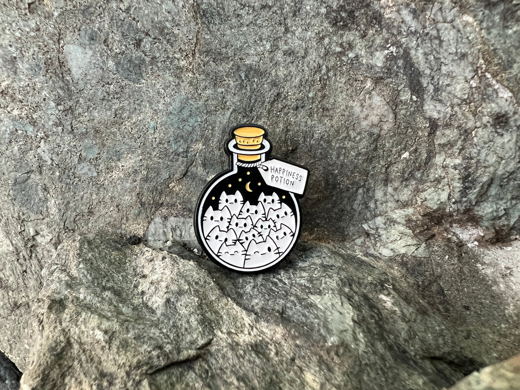Happiness Potion Cute Cats DnD Enamel Pin