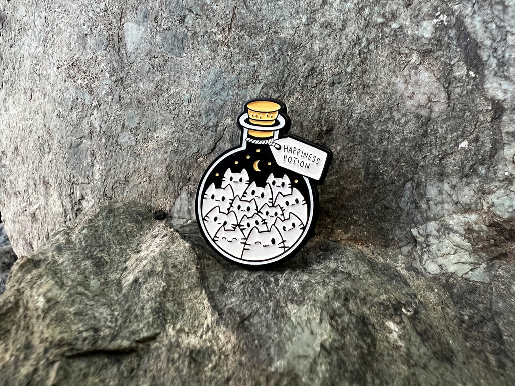 Happiness Potion Cute Cats DnD Enamel Pin