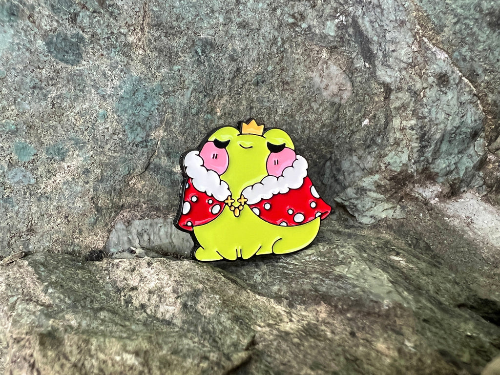 Mushroom Frog King DnD Enamel Pin