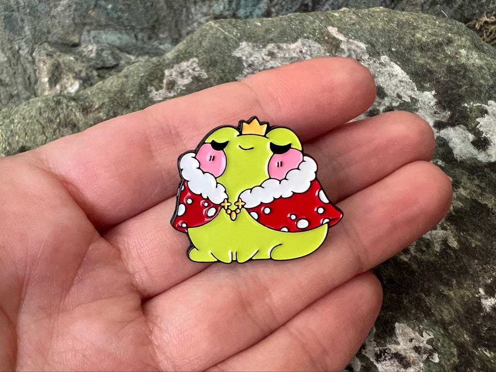 Mushroom Frog King DnD Enamel Pin