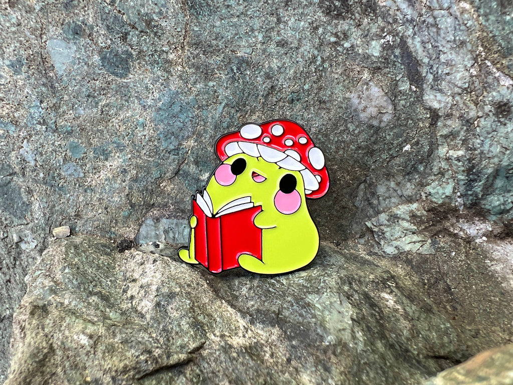 Mushroom Wizard Frog DnD Enamel Pin