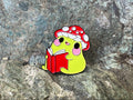 Mushroom Wizard Frog DnD Enamel Pin