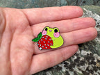 Strawberry Froggy DnD Enamel Pin