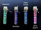 DnD 7 Polyhedral Dice Set in Potion Flask "Steven's Gems" Collection