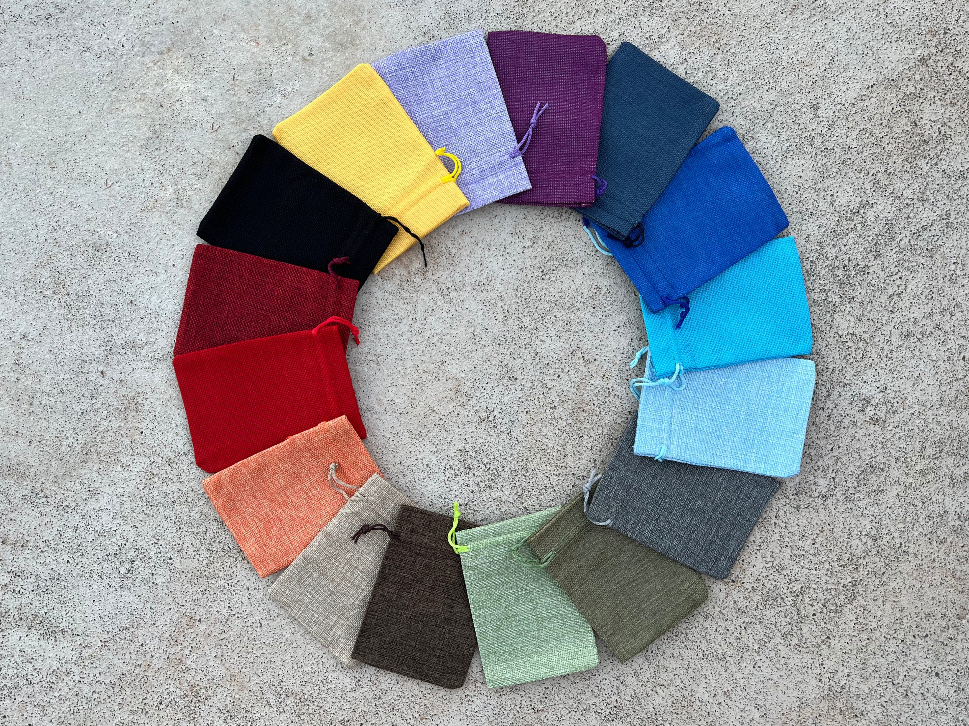 Large burlap dice bag