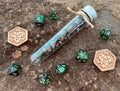 DnD 7 Polyhedral Dice Set in Potion Flask "Mystic Japan" Collection