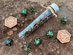 DnD 7 Polyhedral Dice Set in Potion Flask "Mystic Japan" Collection