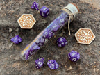 DnD 7 Polyhedral Dice Set in Potion Flask "Steven's Gems" Collection