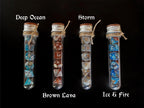 DnD 7 Polyhedral Dice Set in Potion Flask "Powers of Earth" Collection