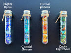 DnD 7 Polyhedral Dice Set in Potion Flask "Wish Granters" Collection